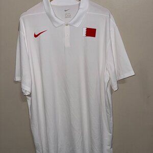 Nike Pro Team Issued Bahrain Olympics Basketball Polo CT0743-100 Men's 2XL NEW